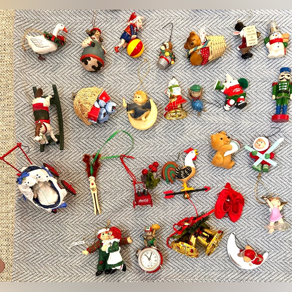 LOT of Vintage 1980’s Hallmark Collectible Christmas Ornaments 76 count